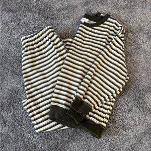 Böhme olive stripped matching set